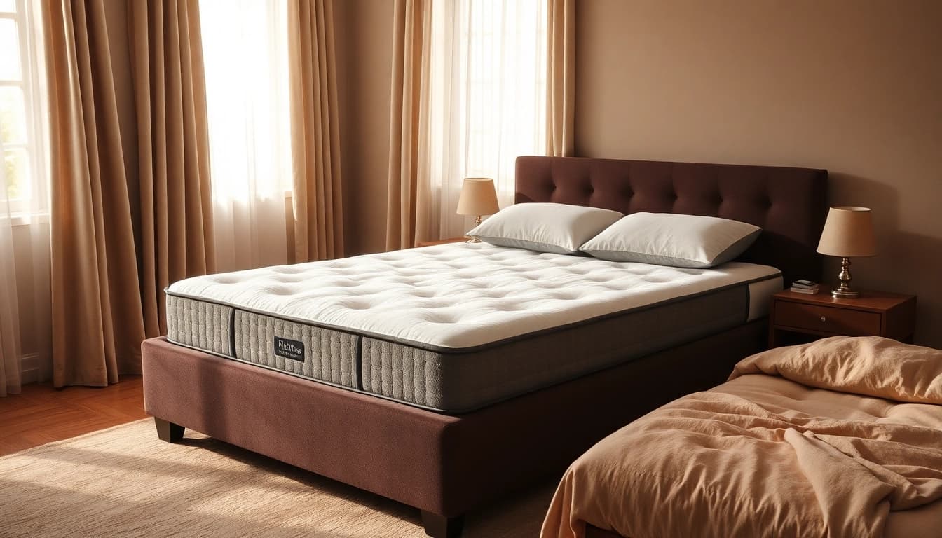 Comfortable materassi 1 piazza e mezza enhancing a cozy bedroom ambiance with elegant soft textures.