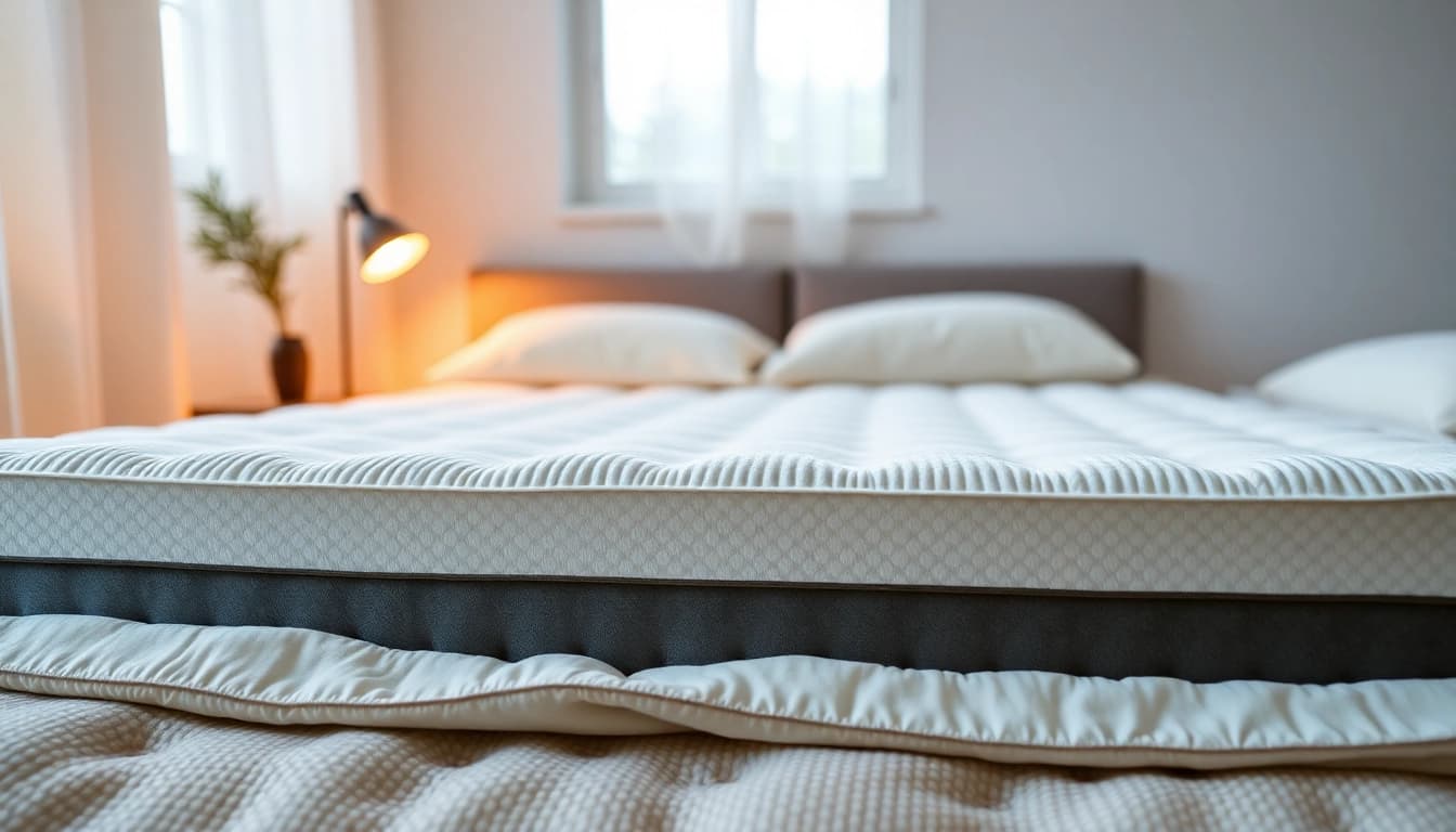 Discover migliori materassi memory foam by OlimpoFlex, showcasing comfort and quality in a modern bedroom.