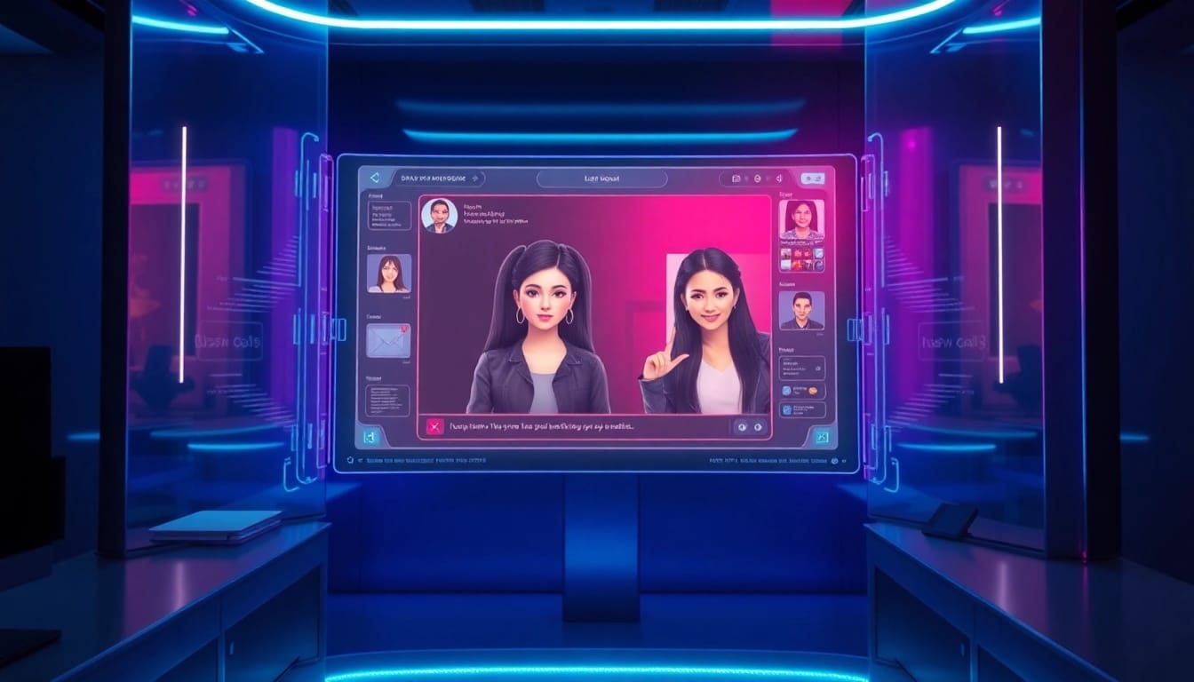 Interactive AI NSFW chat interface showcasing engaging character simulations