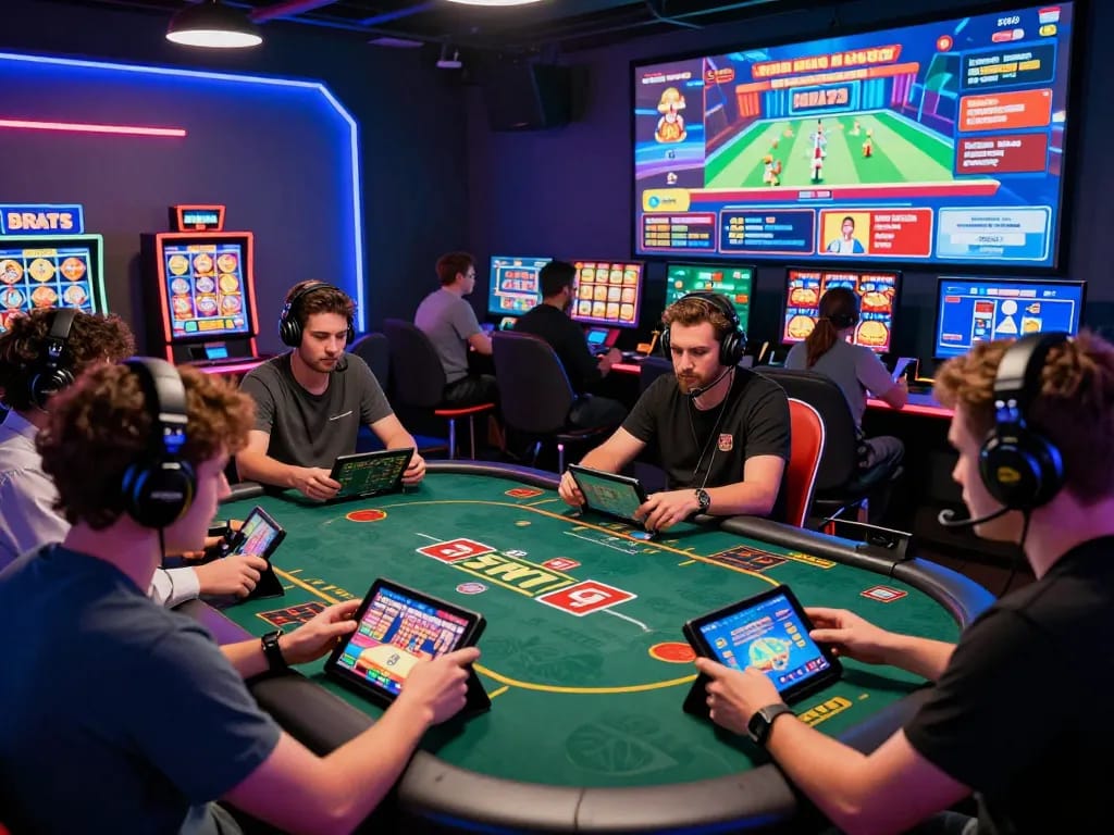 Sunwin offers an exciting online gaming environment with vibrant graphics and diverse players engaged in high-stakes casino games.
