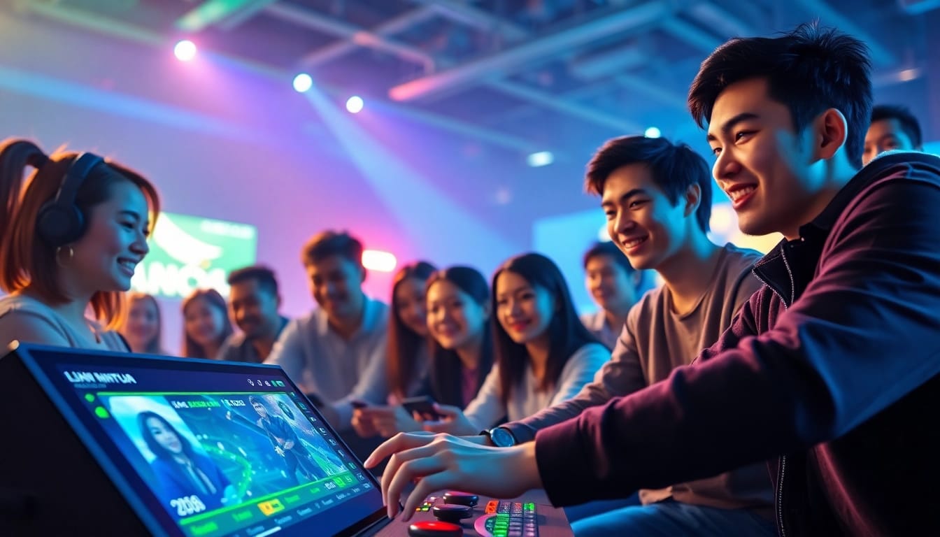 Engaging community scene showcasing LIÊN MINH KJC online gaming interaction.