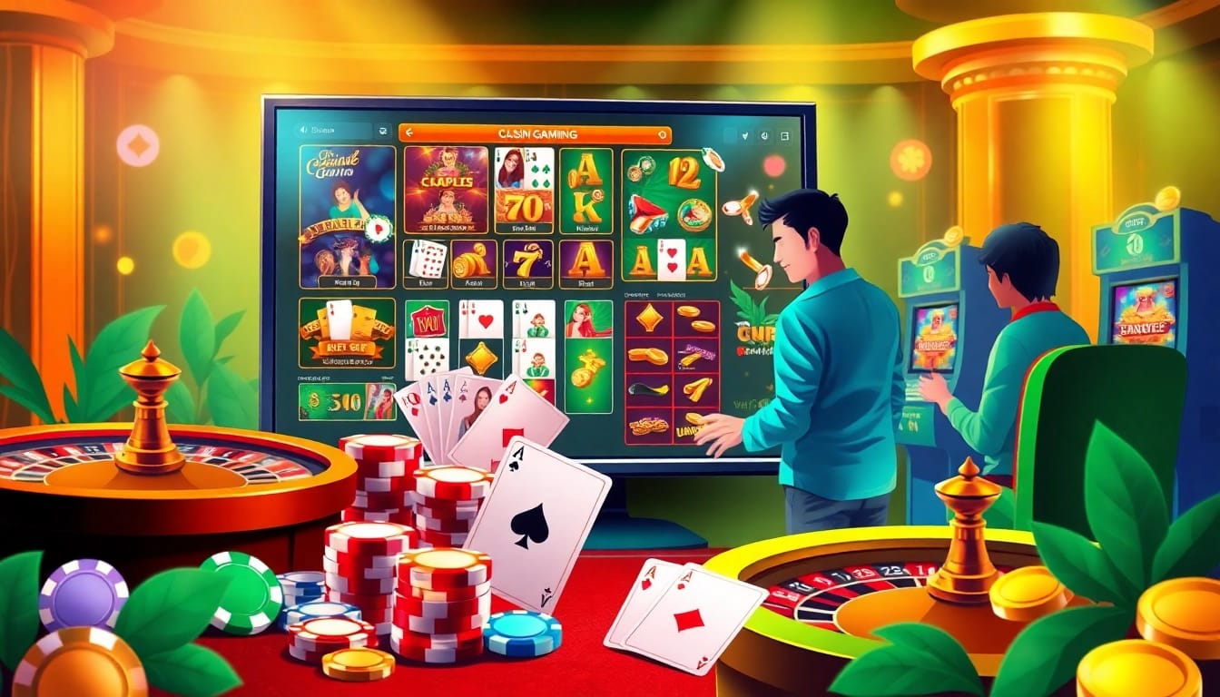 Experience the thrills of game bài đổi thưởng with vibrant casino elements and exciting online gameplay.