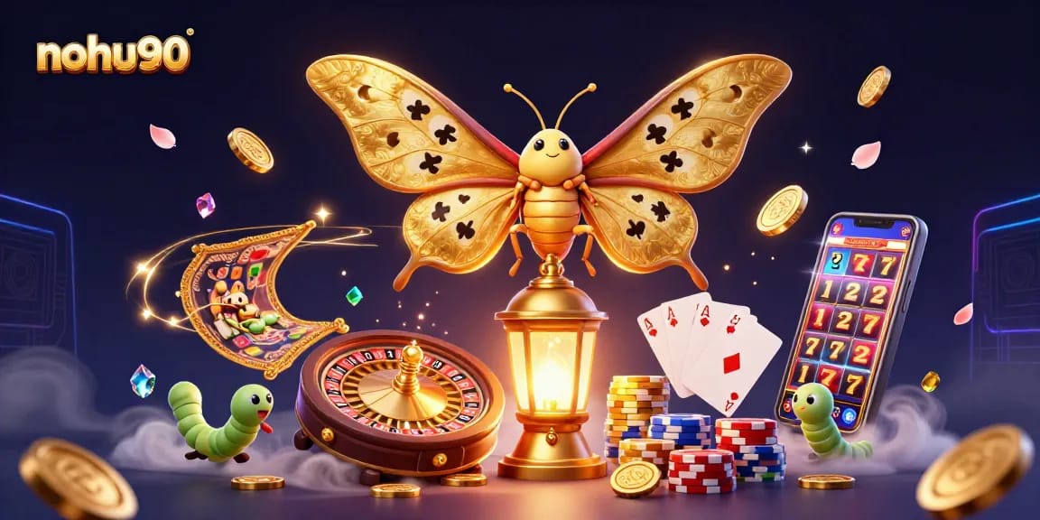 Experience thrilling gameplay with nohu90 gaming and casino scenes amidst golden riches.