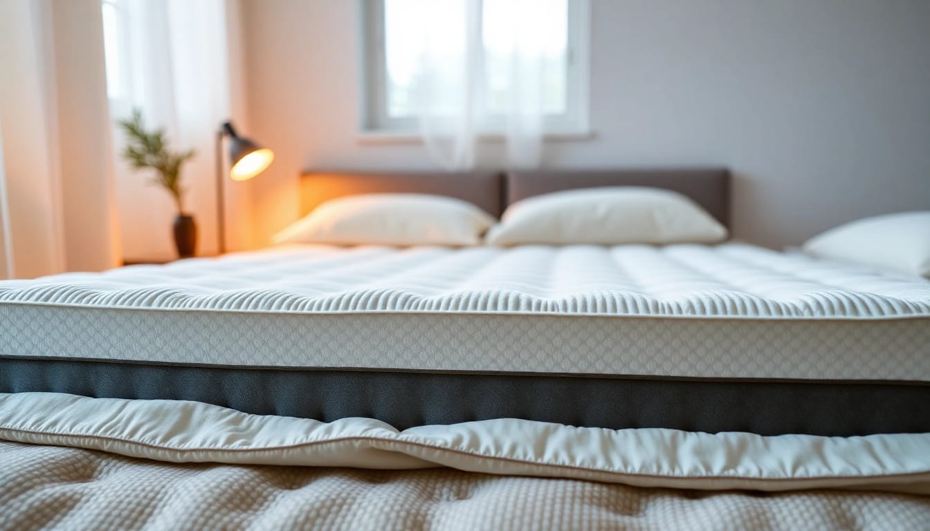 Discover migliori materassi memory foam by OlimpoFlex, showcasing comfort and quality in a modern bedroom.