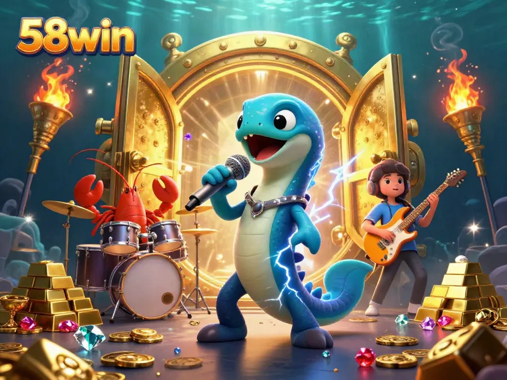 Experience the thrill of winning at 58win with this vibrant underwater casino scene.