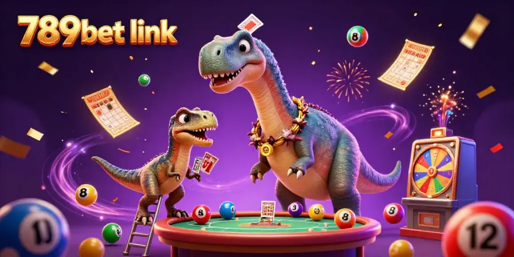 Experience thrilling gaming adventures with the 789bet link amidst vibrant casino graphics.