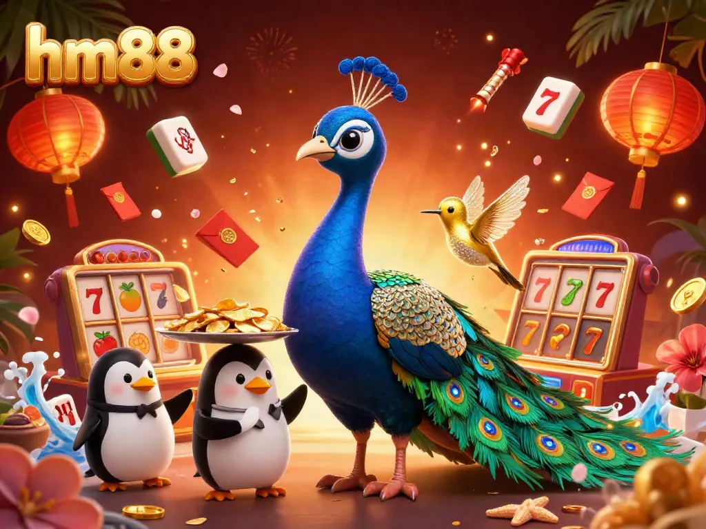 Experience thrilling gameplay at hm88 with our vibrant casino illustration featuring dynamic characters and elements.