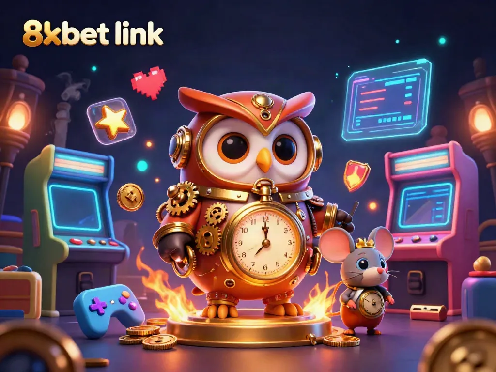Win big with exciting gameplay at 8xbet link, featuring a 3D casino scene of adventure.