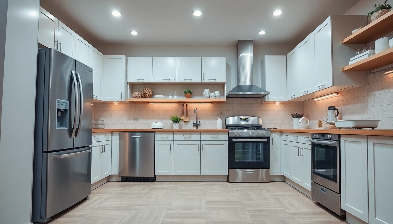 Enhance your kitchen with бяла техника; showcasing Bosch and Gorenje dishwashers alongside stylish retro ovens.