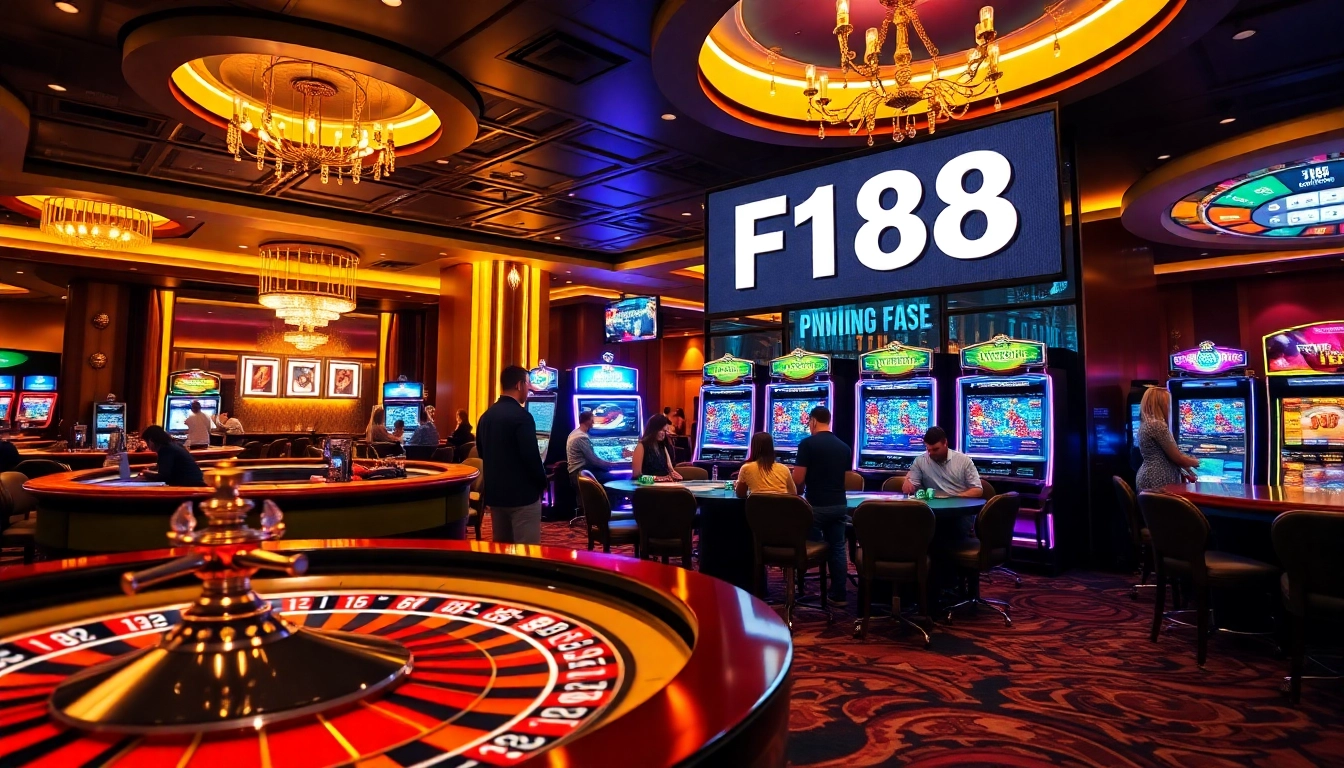 Experience the thrill of F168 with vibrant casino games like poker and roulette.