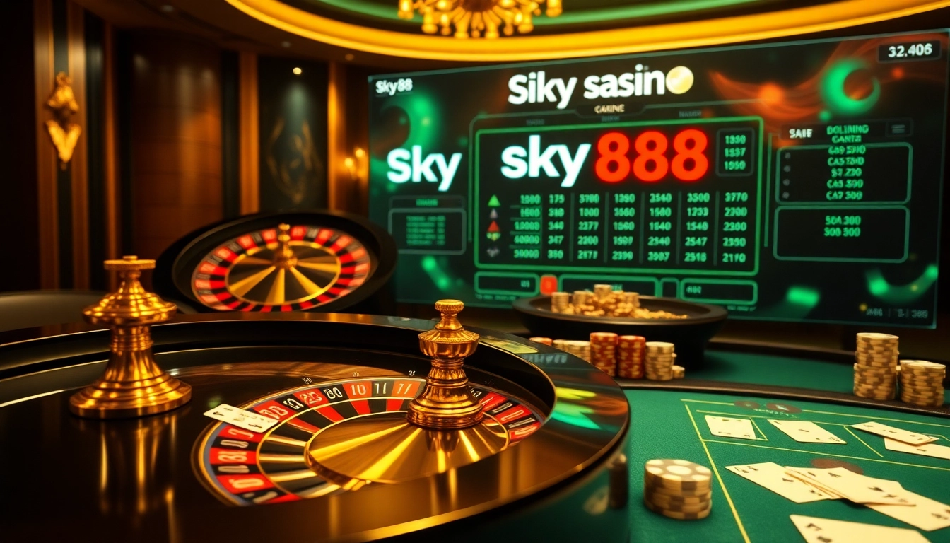 Experience the excitement of online gambling and explore if sky88 có uy tín không with a luxurious casino setting.