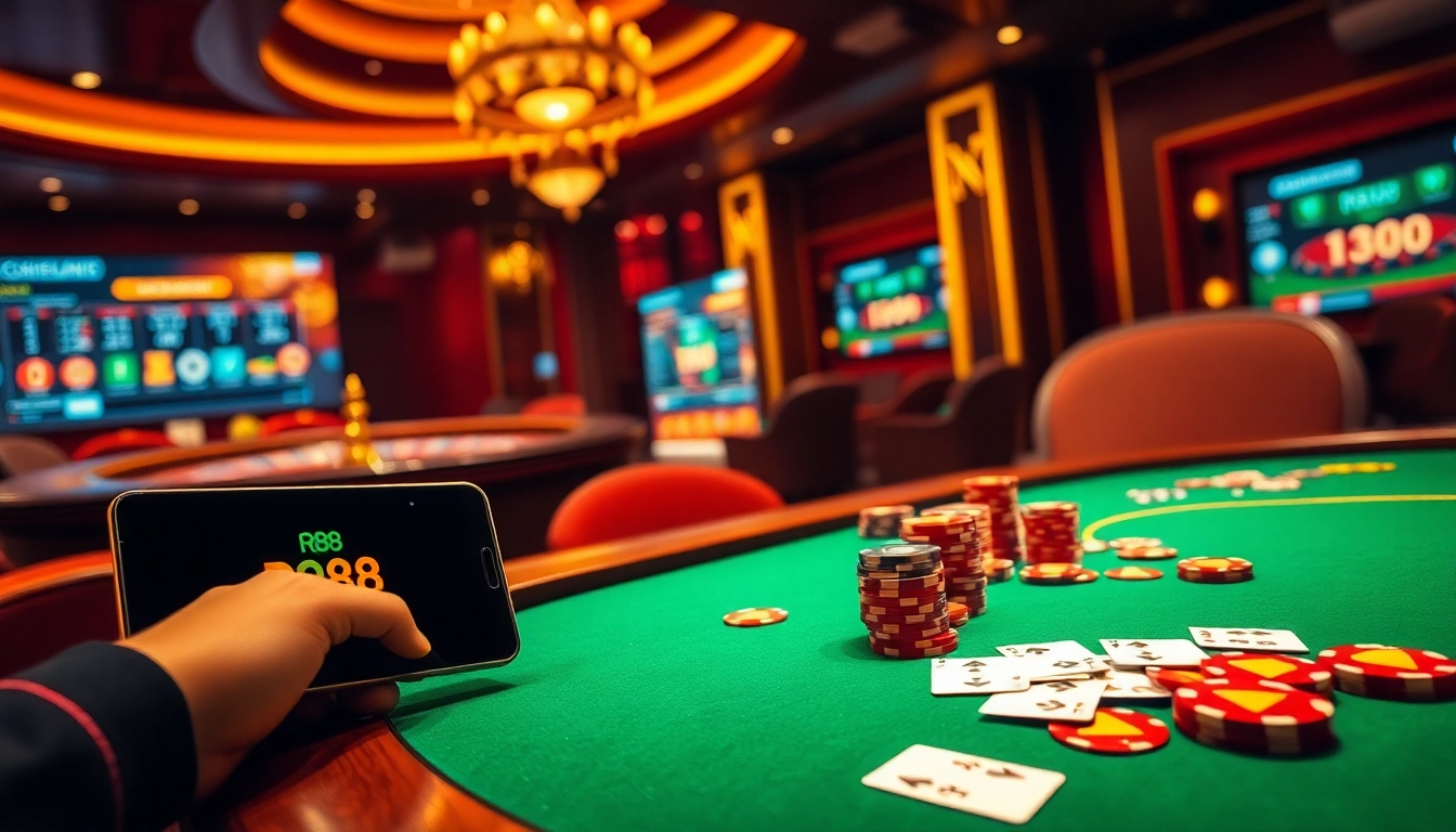 Experience thrilling gameplay at https://rr88csn.com/ with vibrant poker and casino visuals.