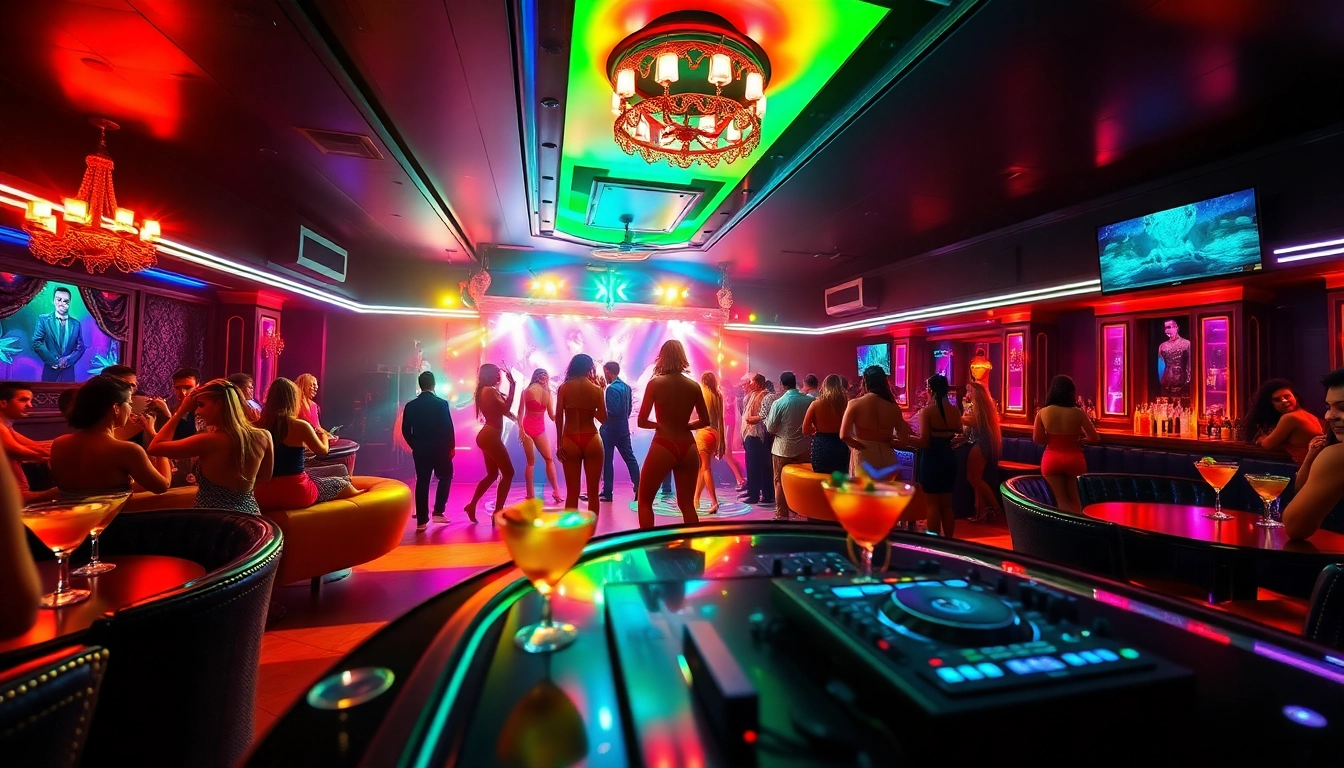 Vibrant nightlife at Club Noir, the top night club sxm featuring dancers, cocktails, and a lively atmosphere.