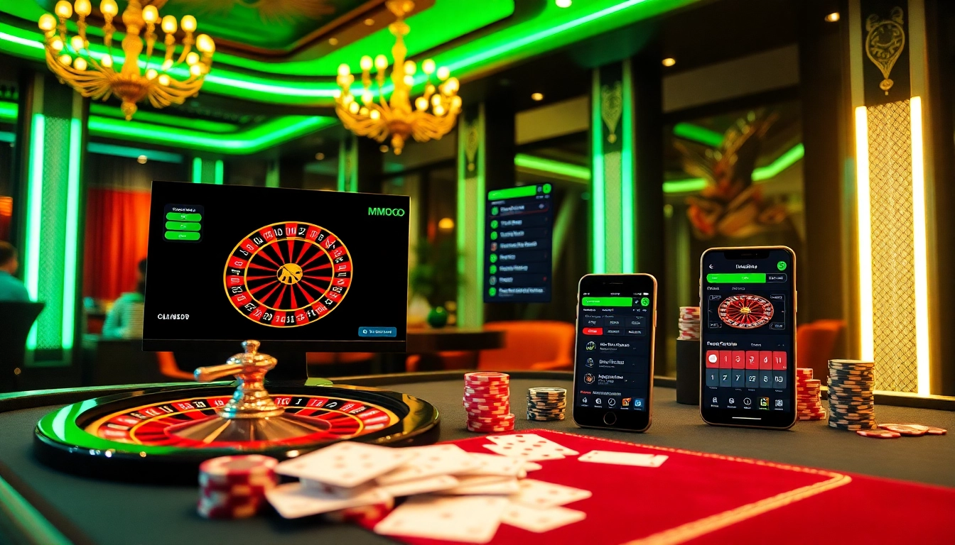 Engaging players in an exciting online gambling atmosphere with MMOO casino features and vibrant gaming elements.