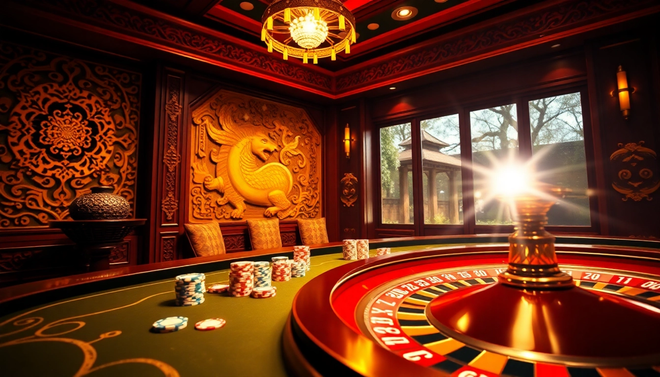 Experience the thrilling excitement of raja barong at a luxurious casino table featuring poker chips and cards.
