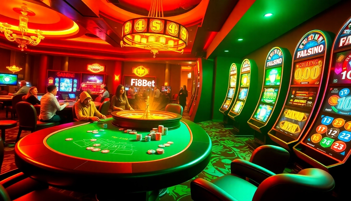 Experience high-stakes gaming action at F8Bet's vibrant casino scene.