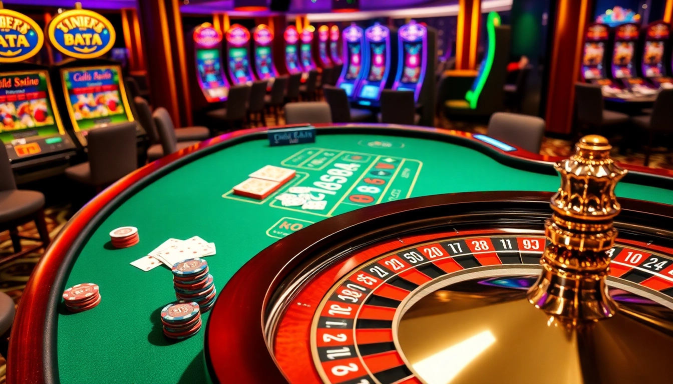 Casino excitement at the SAO BET gaming table with vibrant cards and chips.