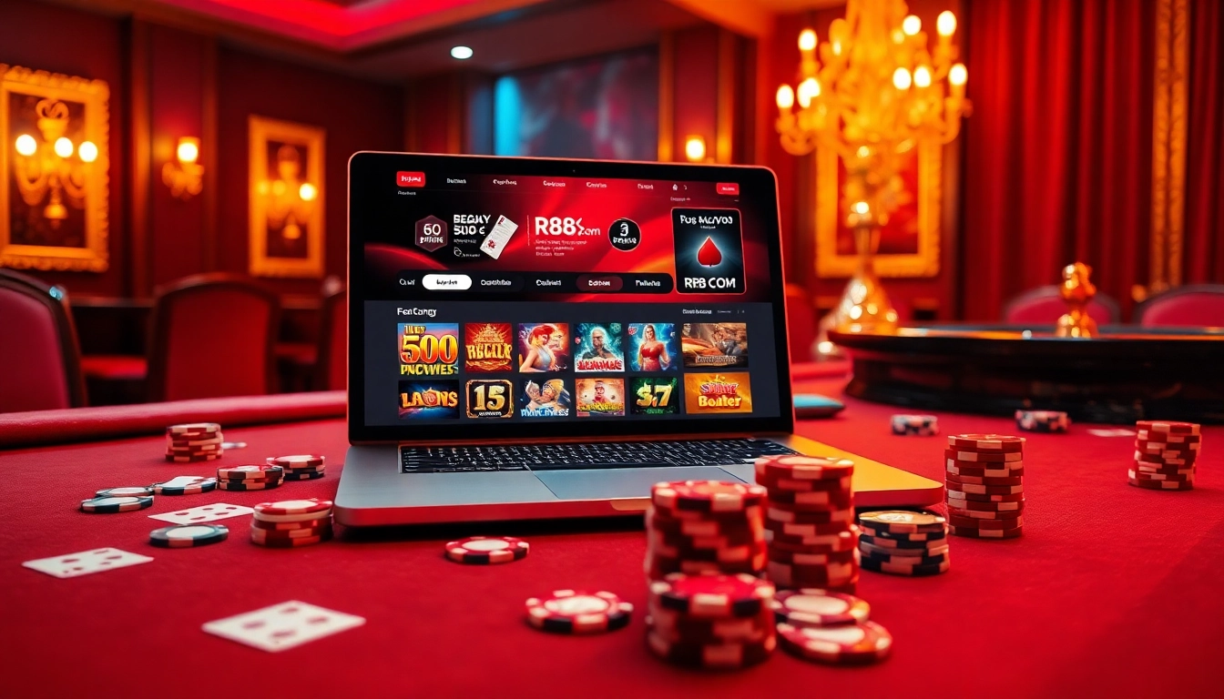 Engage with exciting gambling experiences on rr88.com, featuring poker chips and slots.