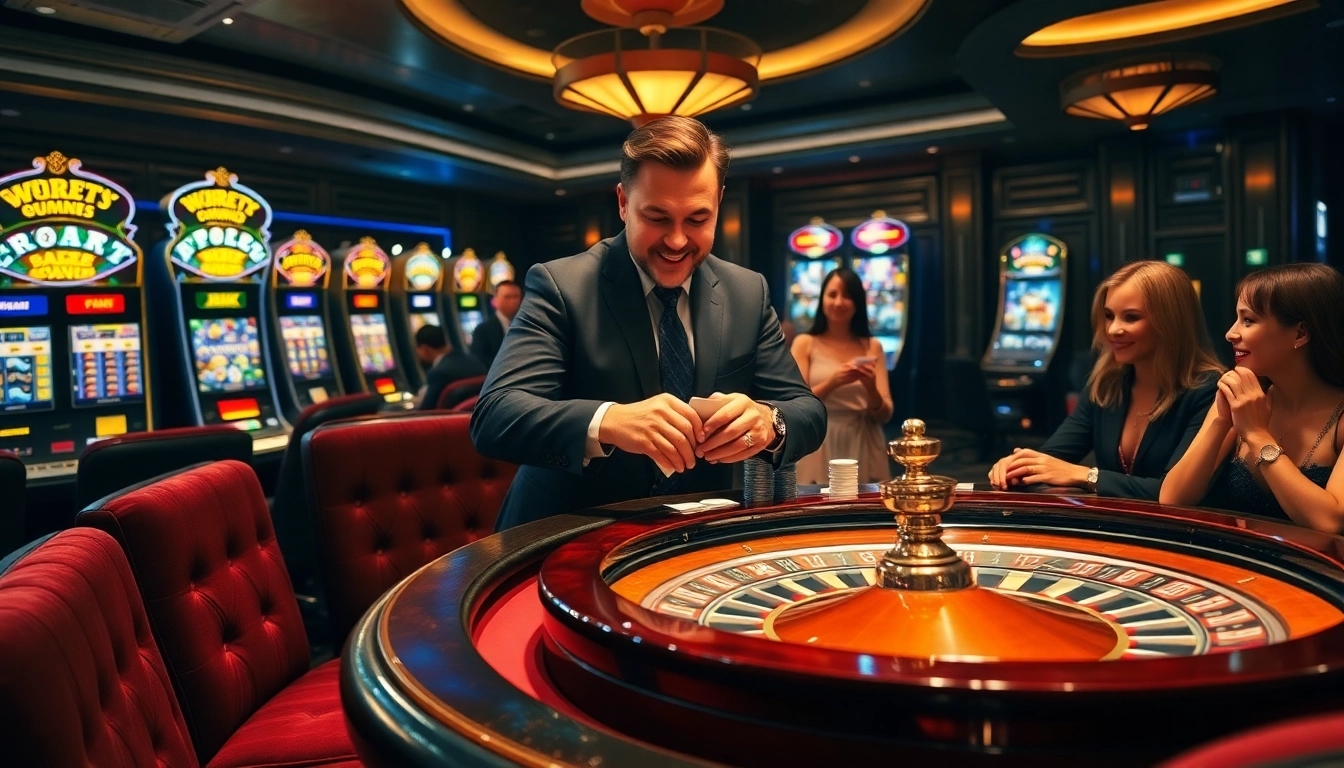 Players enjoying poker and roulette at jboqz.com, showcasing high-stakes excitement.