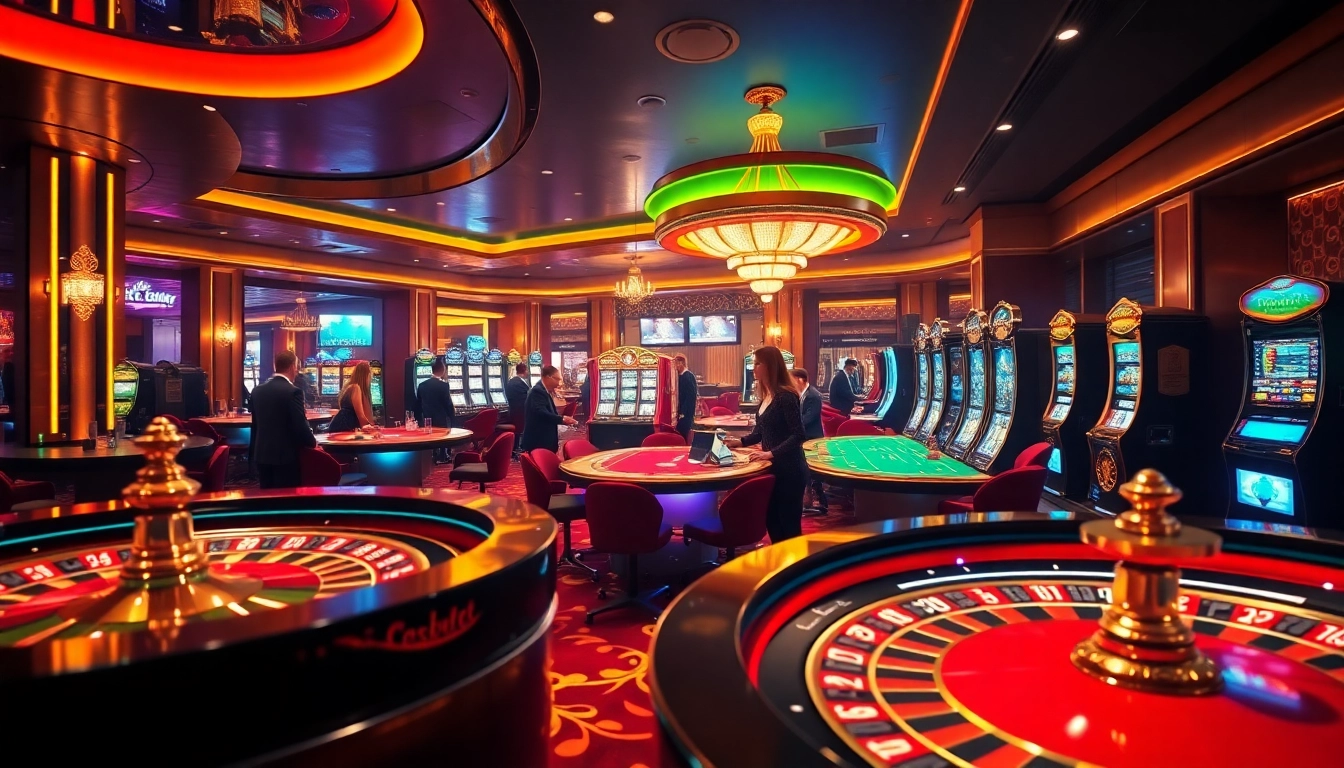 Experience high-stakes gambling excitement at c168.best with engaging casino tables and vibrant slot machines.