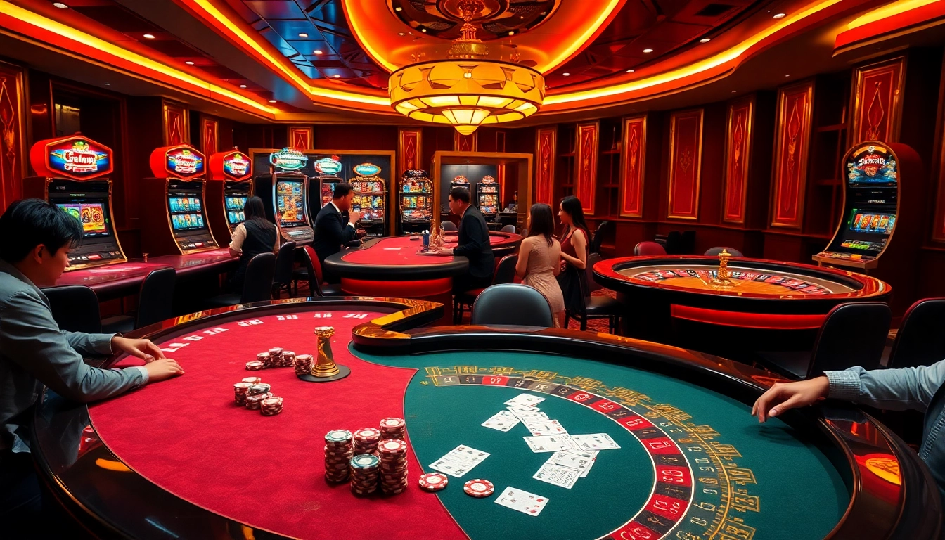 Experience thrilling SX88 casino action with high-end gaming tables and elegant players.