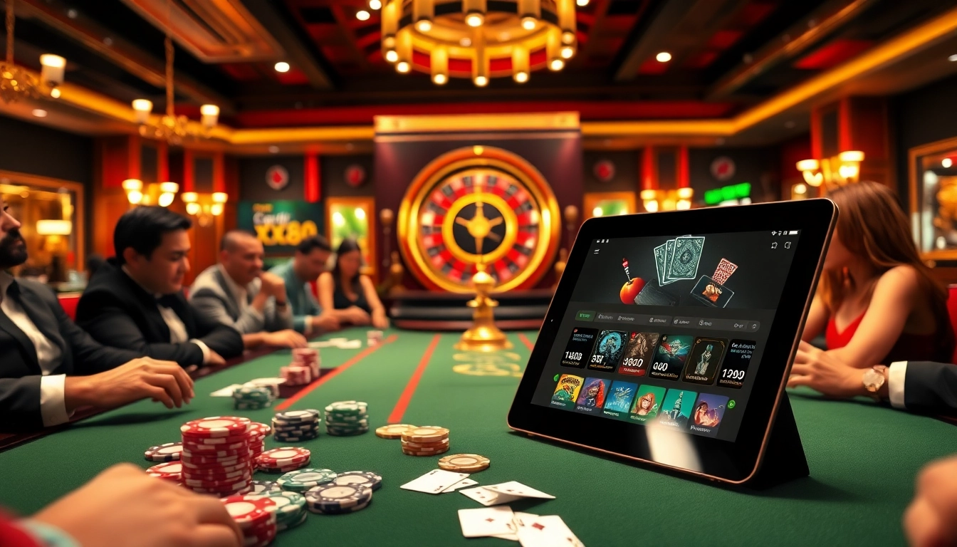 Experience the thrill of gambling with xx88 at a vibrant poker table featuring luxurious design and high stakes.