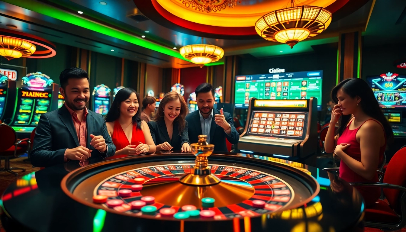 Experience the thrill of winning at cm88 trang chủ with enthusiastic gamblers at a vibrant casino scene.