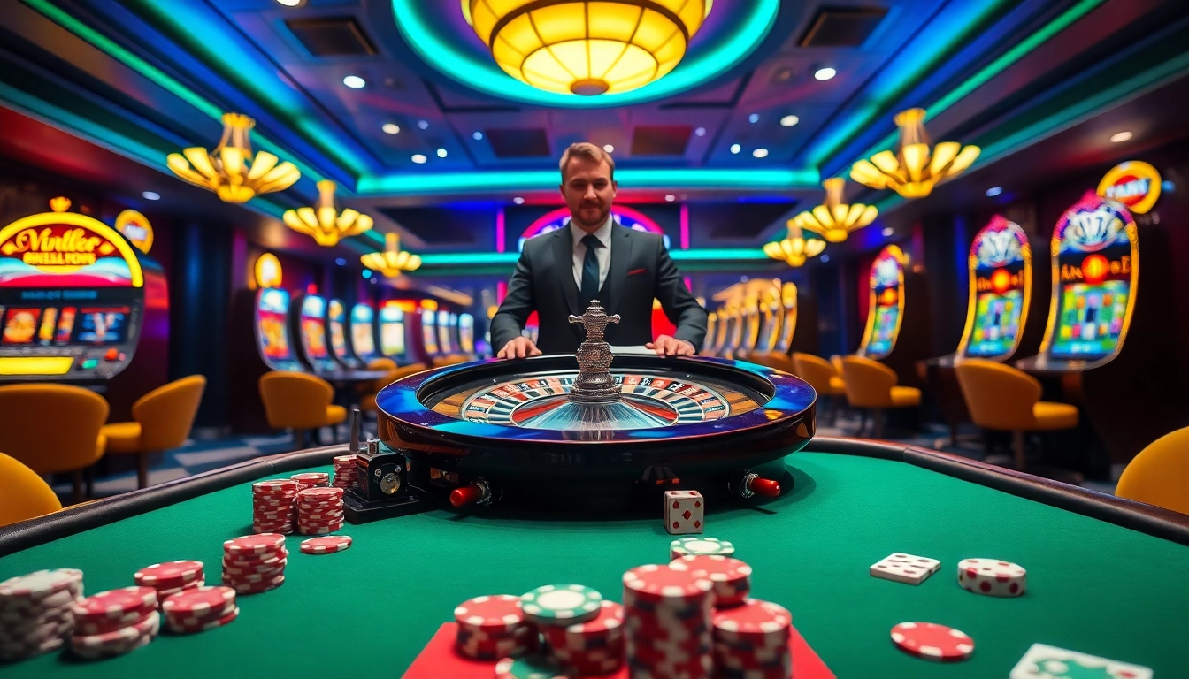 Players engaging in thrilling casino action at 789F with colorful poker chips and roulette wheel.