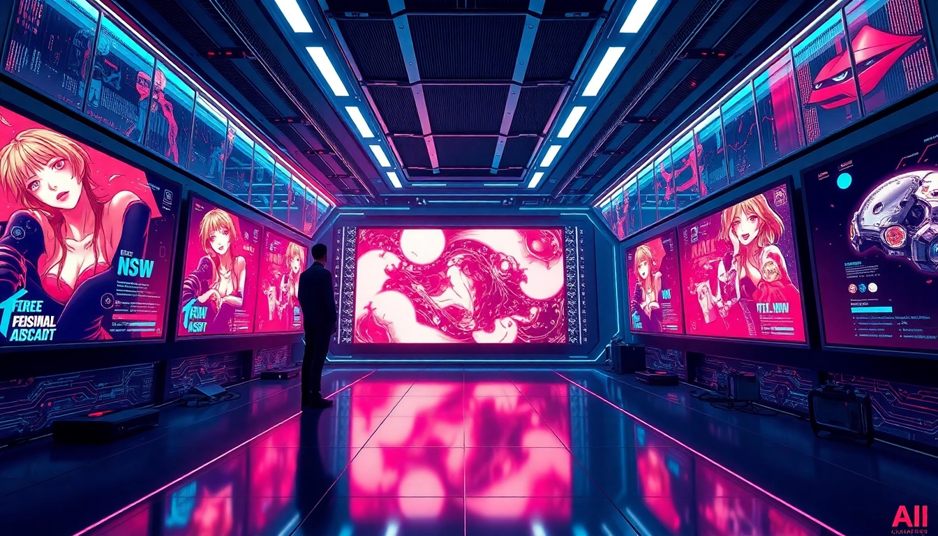AI NSFW image generation environment showcasing futuristic technology and digital artwork