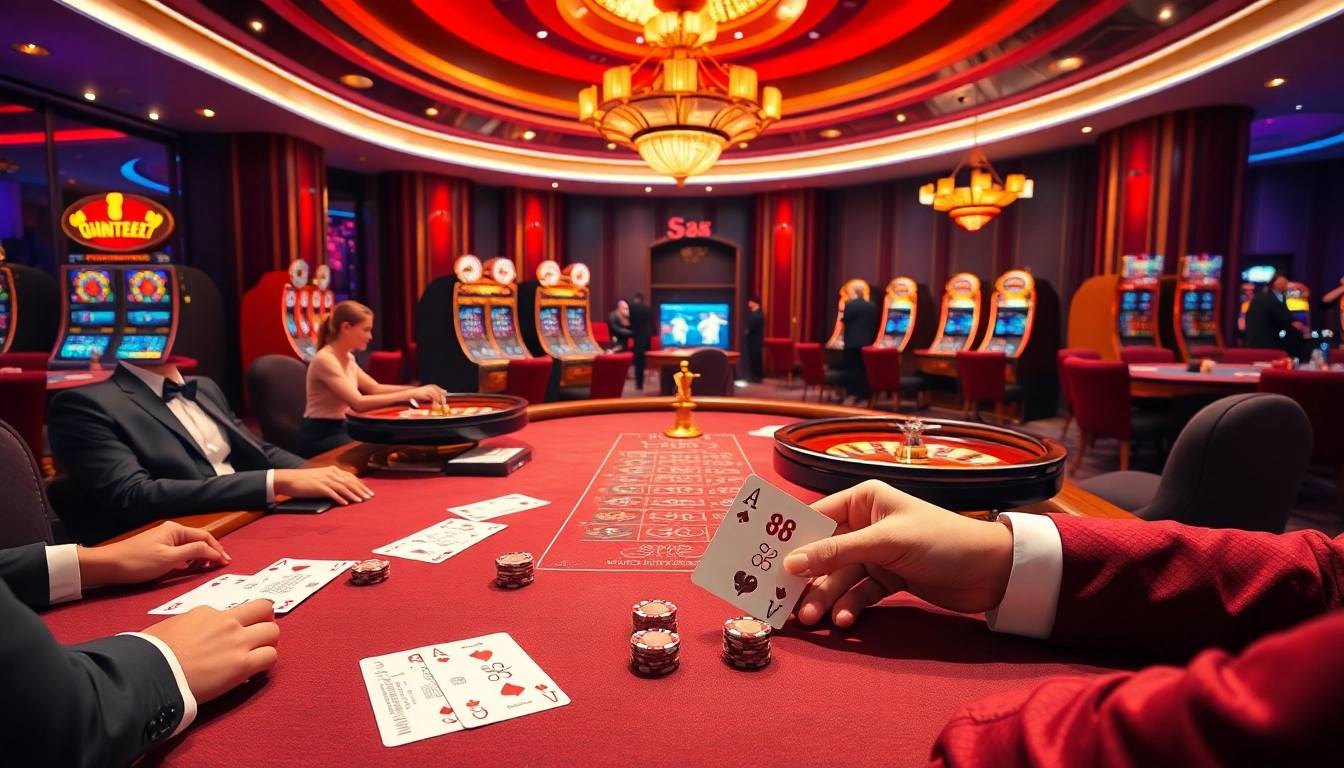 Experience the excitement of gambling at an s88 poker table with vibrant visuals and professional ambiance.