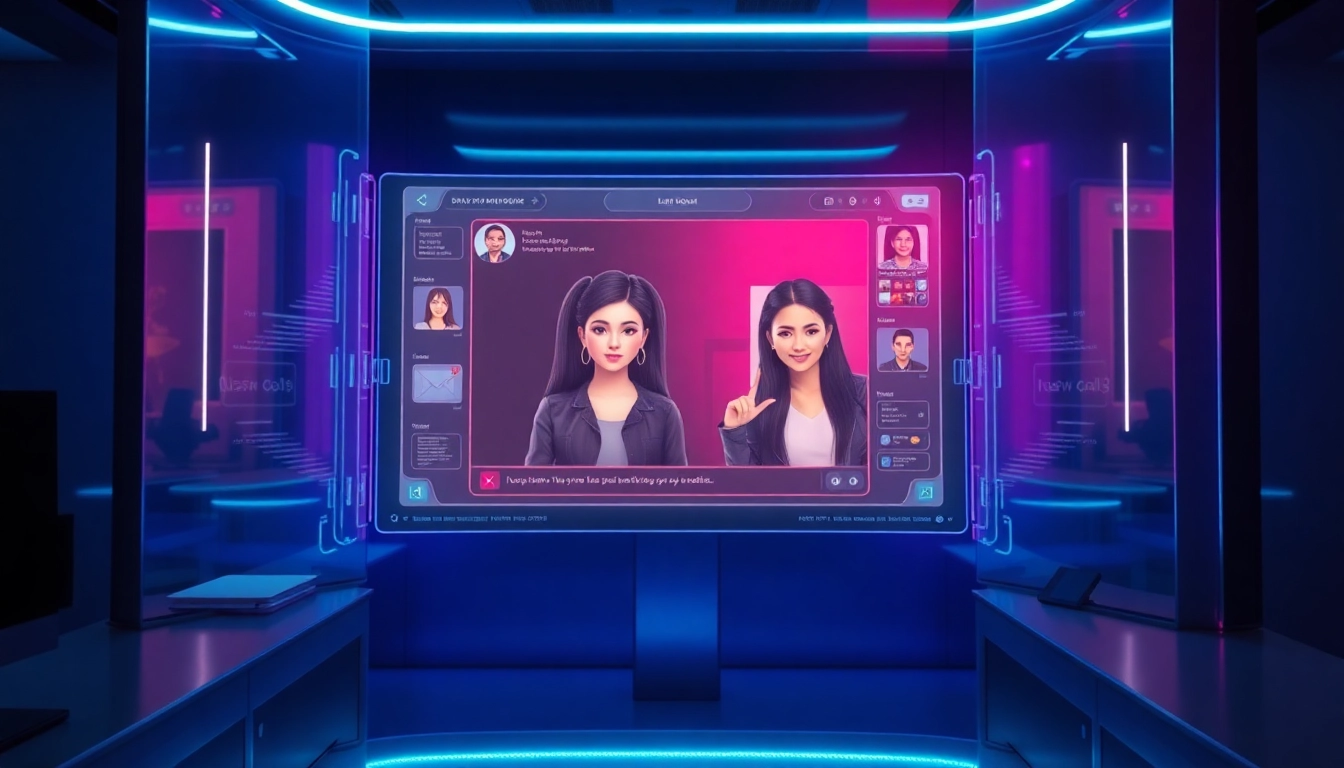 Interactive AI NSFW chat interface showcasing engaging character simulations