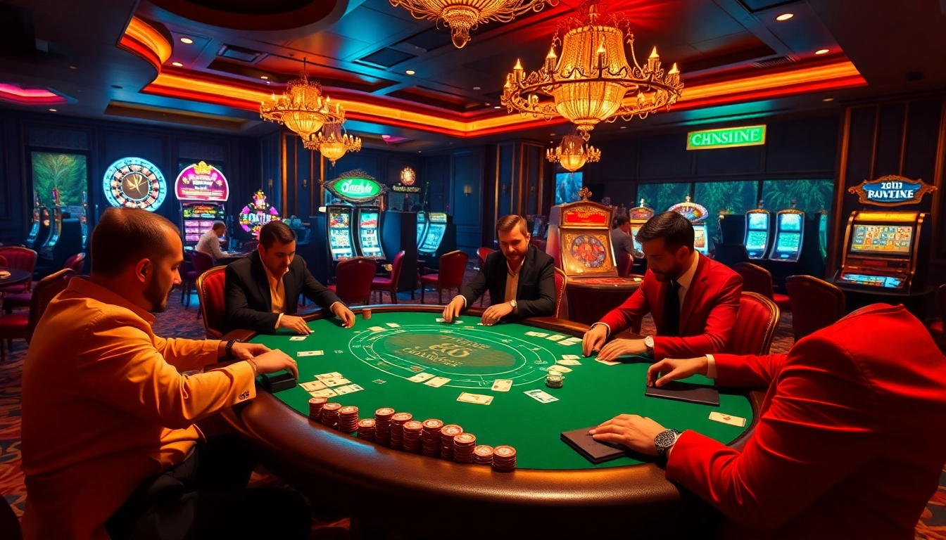 Experience the thrill of winning at https://www.6rwin5.com/ with a high-stakes poker game surrounded by excitement.