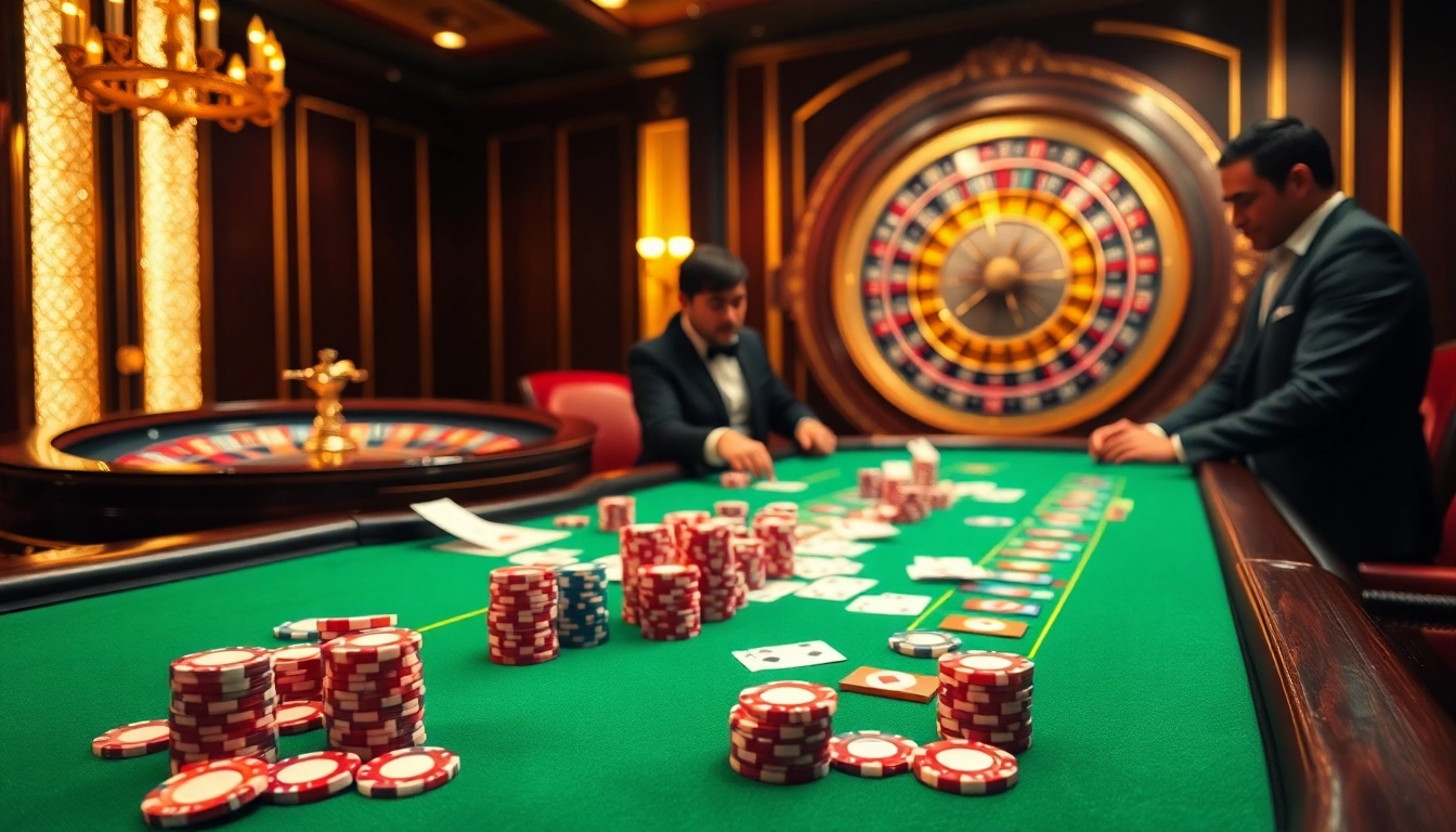 Trải nghiệm cảm giác hồi hộp khi cược tại LUCK8 với các trò poker hấp dẫn và hình ảnh sòng bạc sống động.