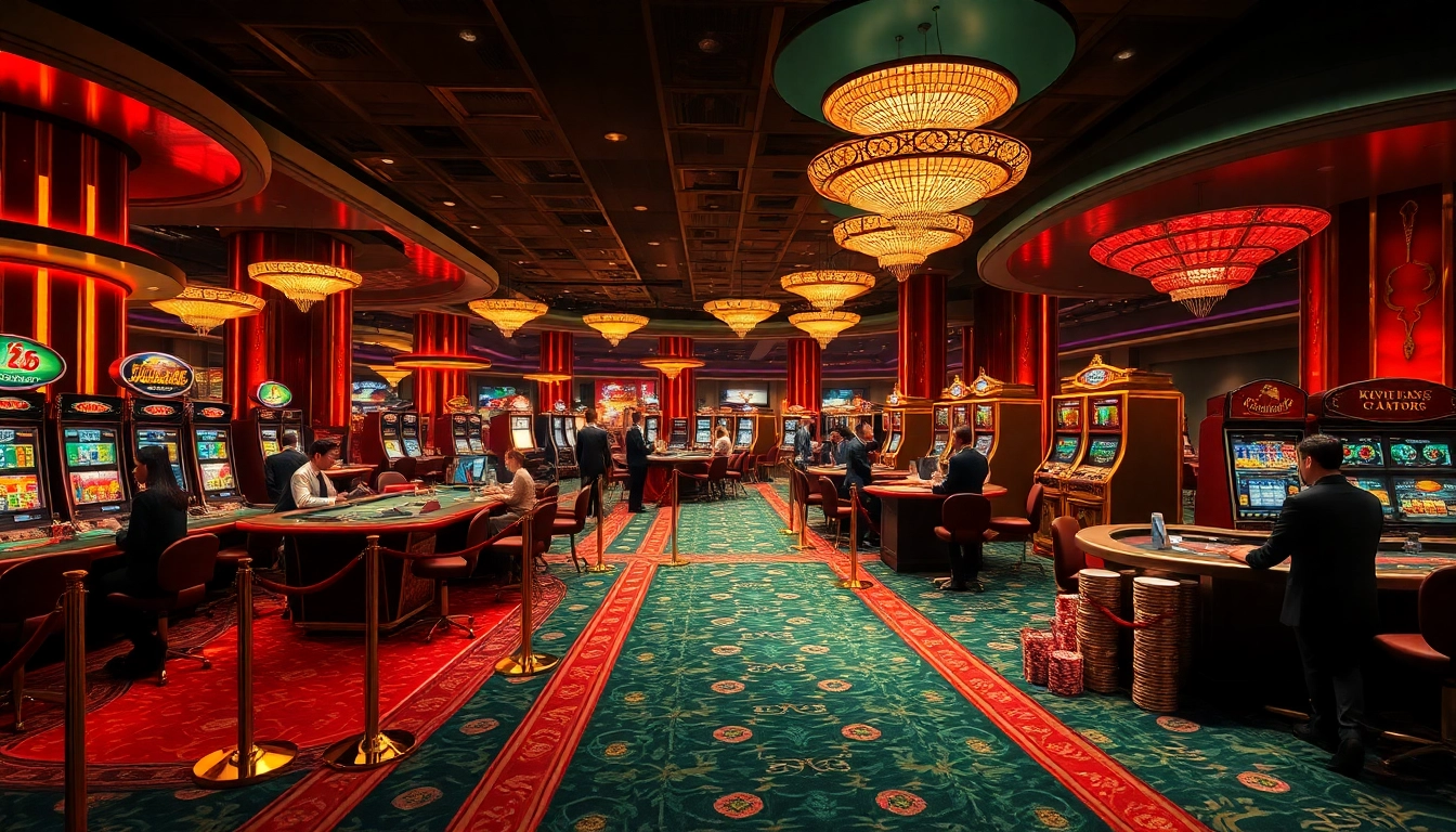 Experience thrilling khuyến mãi okfun at a luxurious casino filled with vibrant games and elegant players.