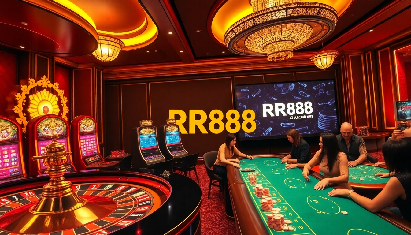 Experience the thrill of gambling at RR88 with vibrant casino tables and exciting games.