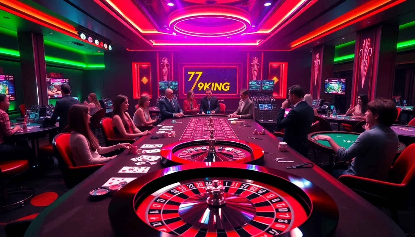 Experience thrilling gaming moments at 79KING with engaging live dealer tables and vibrant slots.