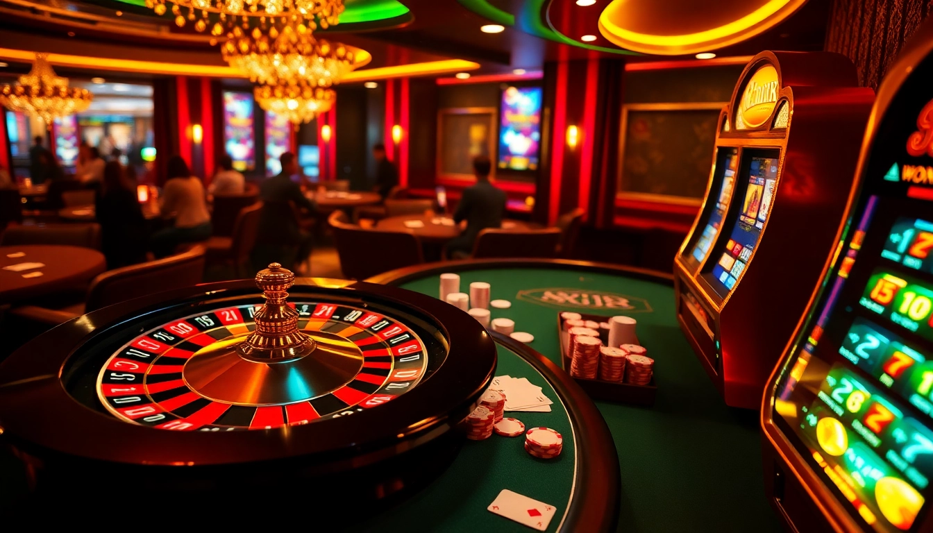 Engage in thrilling XXX game action at a luxurious casino complete with Roulette and poker tables.