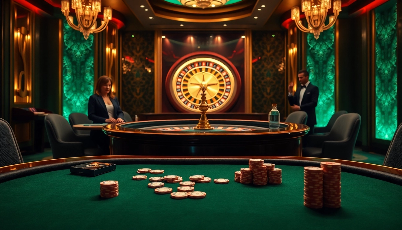Experience the excitement of w88 in a luxurious casino setting with poker and roulette.