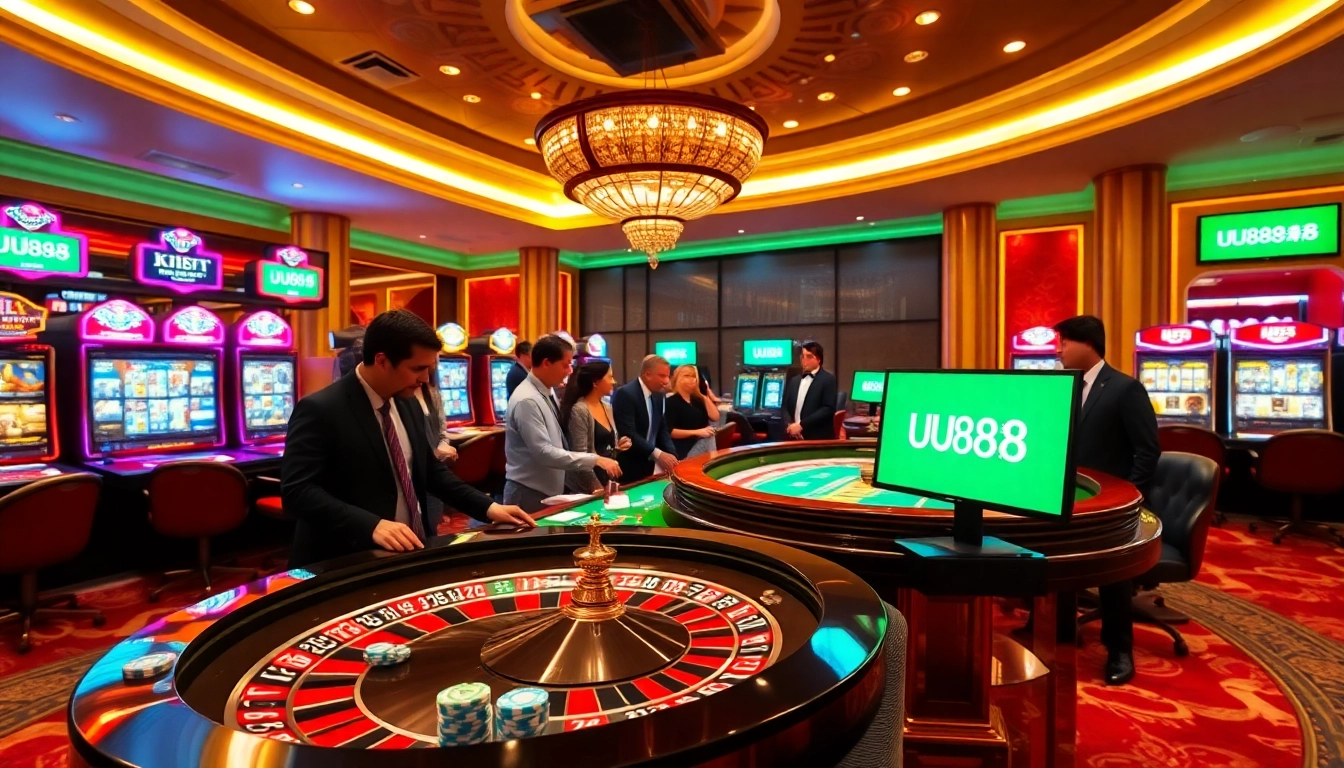 Experience thrilling gameplay at UU88 link in a vibrant casino environment.
