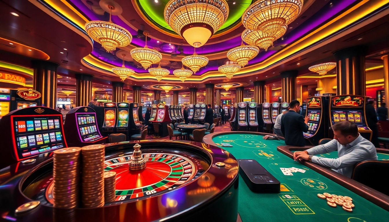Experience thrilling bets at http://fabet0.com/ with vibrant casino visuals showcasing roulette and poker.