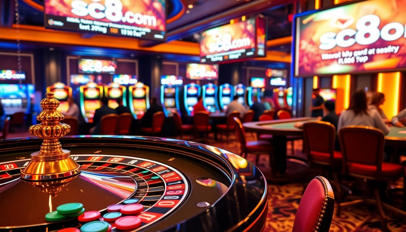Experience the excitement of sc88.com with players engaged in thrilling casino games.