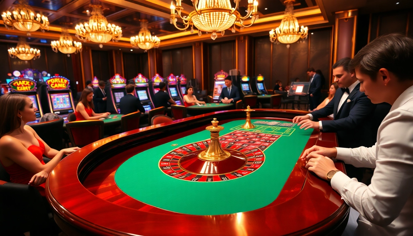 Experience the excitement of live casino action at https://lc88.onl/ with vibrant poker chips and roulette.