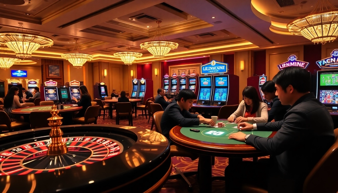 Experience the luxury of gambling with Liên Minh KJC at a vibrant casino.