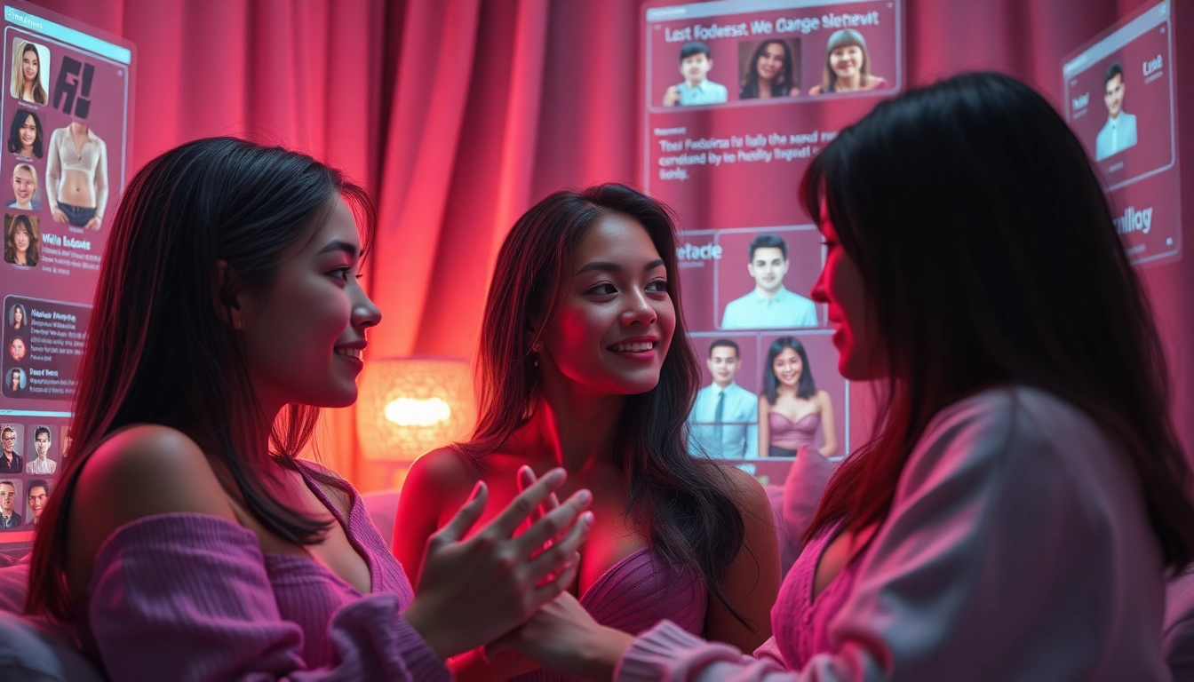 An immersive NSFW character AI scene featuring engaging digital characters in a cozy setting, showcasing intimate interactions.