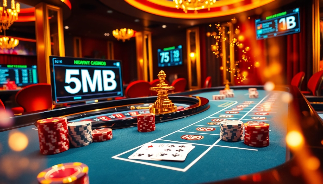 Attendees celebrating a win at a casino table showcasing 5MB gaming excitement and luxury.