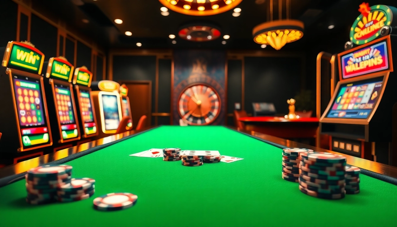 Experience thrilling wins at Luckywin casino with vibrant tables, exciting slot machines, and elegant ambiance.