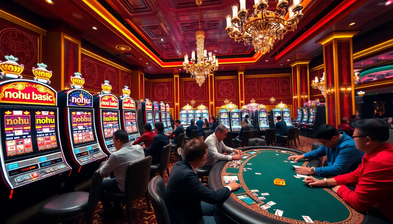 Experience the thrill of nohu gaming with vibrant slot machines and poker action.