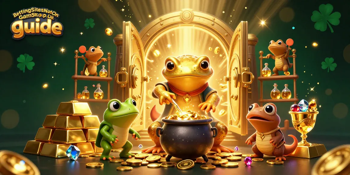 Experience the magic of betting at BettingSitesNotOnGamStop.uk guide with a golden salamander and bubbling cauldron.
