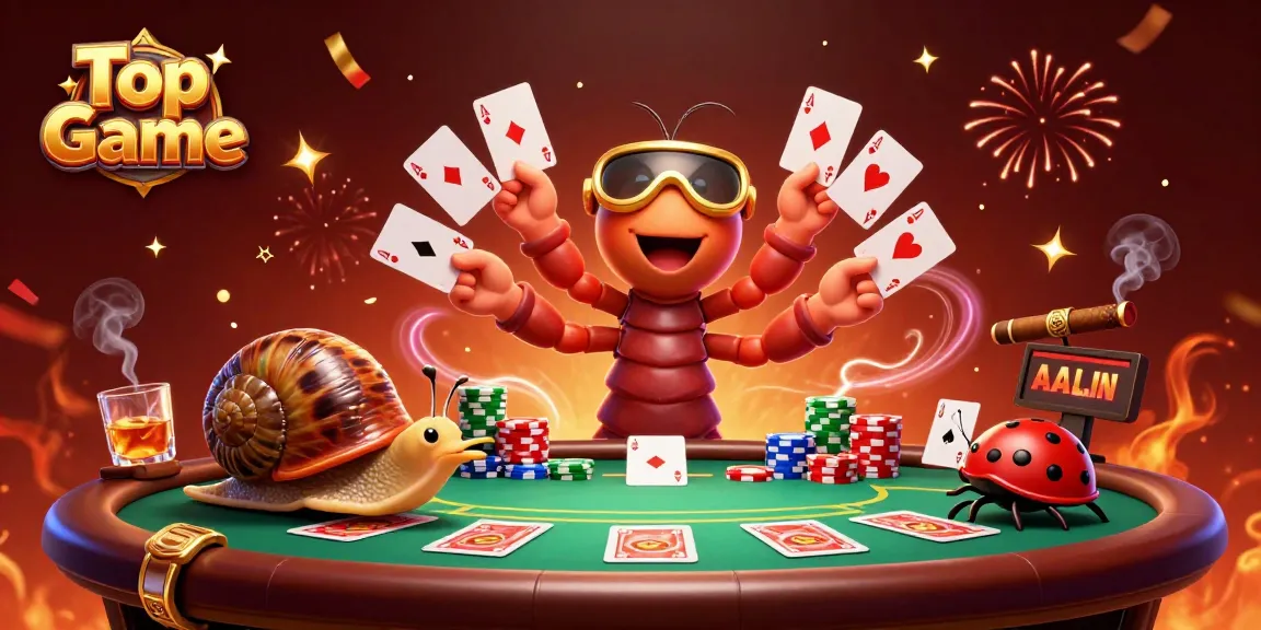Experience the excitement of Top Game at a rich poker table with detailed casino characters and vibrant gameplay.